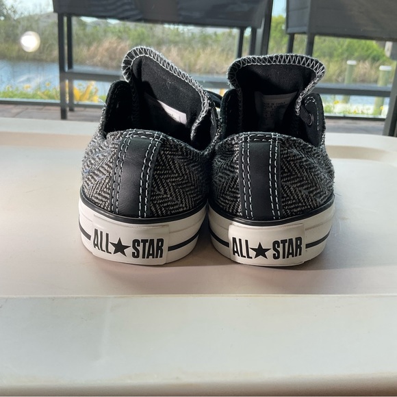 Converse All Star low tops houndstooth plaid academia punk Chuck Taylors - Picture 9 of 9